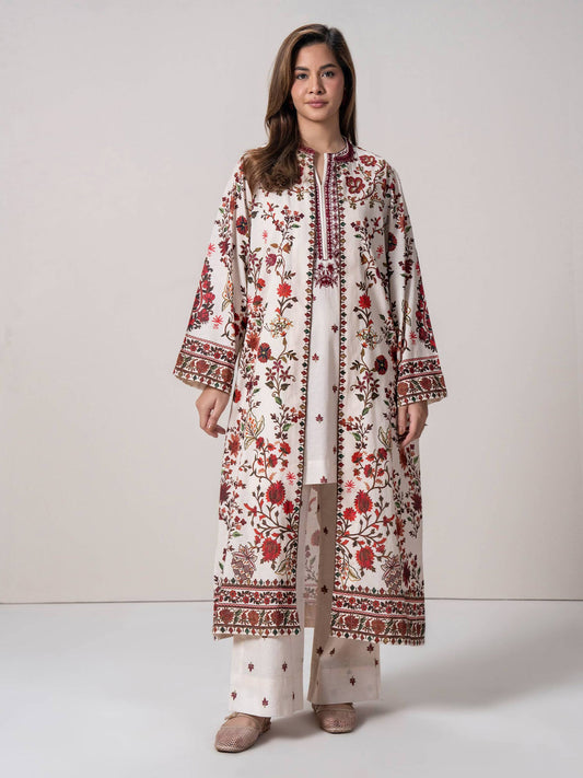 2 Piece Cardigan Khaddar Suit (Stitched)