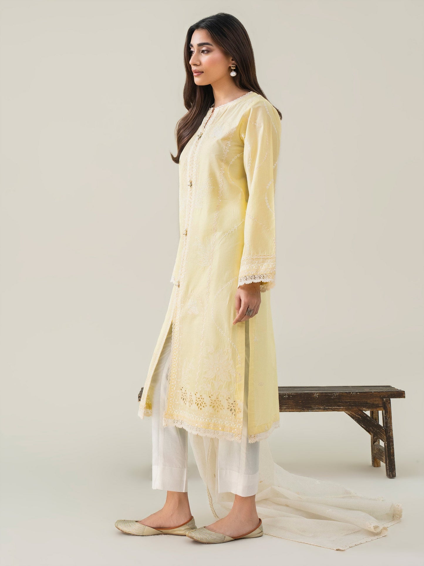 2 Piece Cambric Suit-Embroidered (Stitched)