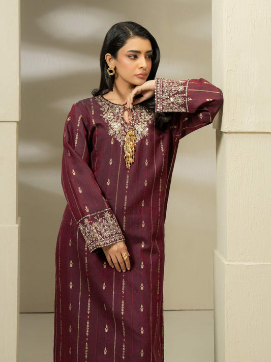 2 Piece Jacquard Suit-Embroidered (Stitched)