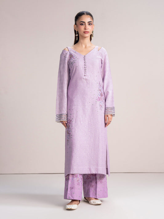 2 Piece Jacquard Suit - Embroidered (Stitched)