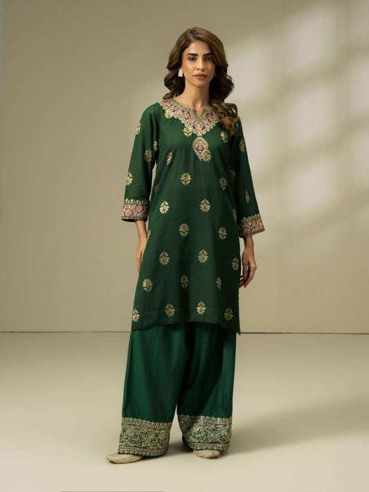 2 Piece Jacquard Suit-Embroidered (Stitched)
