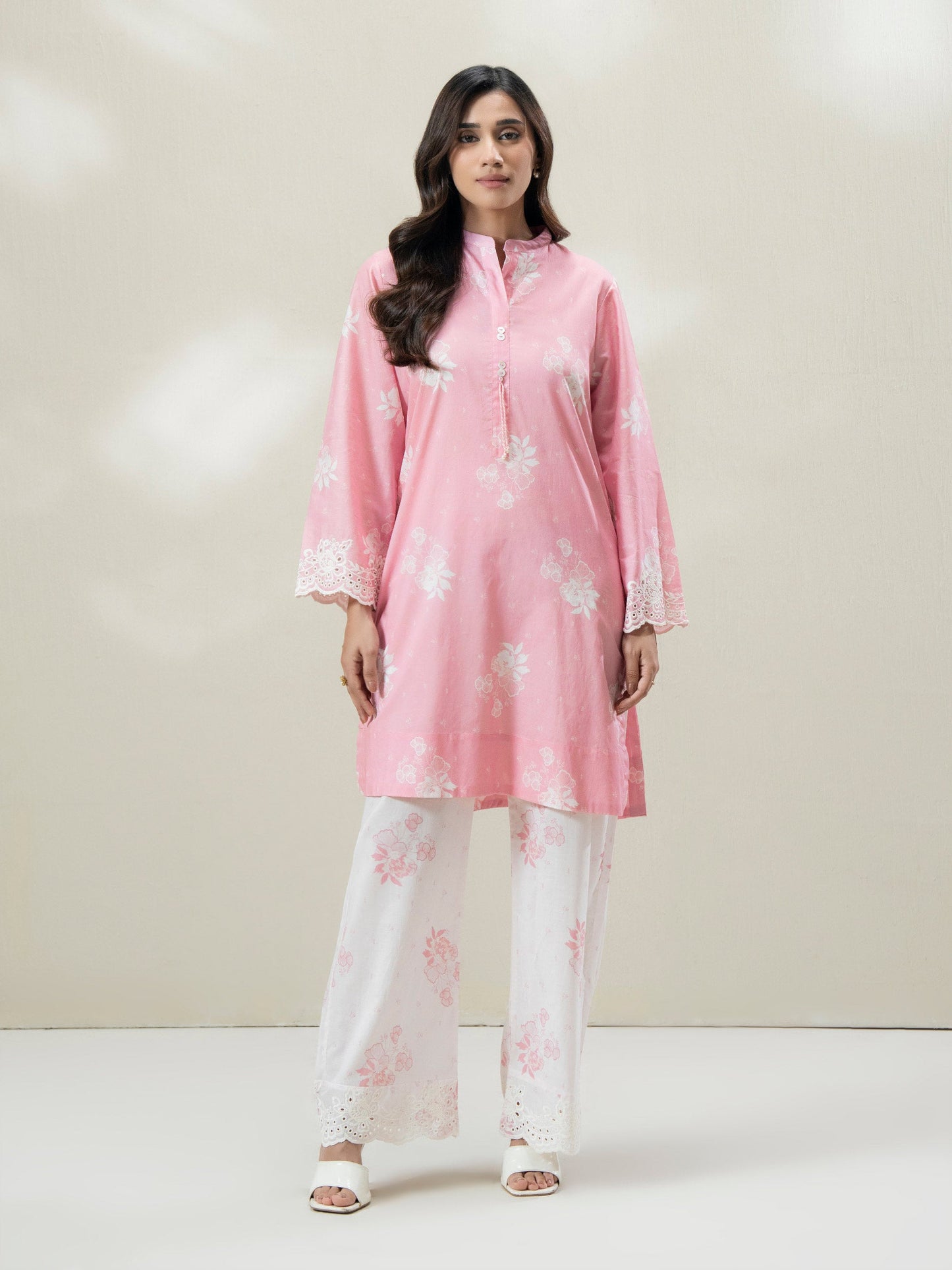 2 Piece Cambric Suit - Embroidered (Stitched)