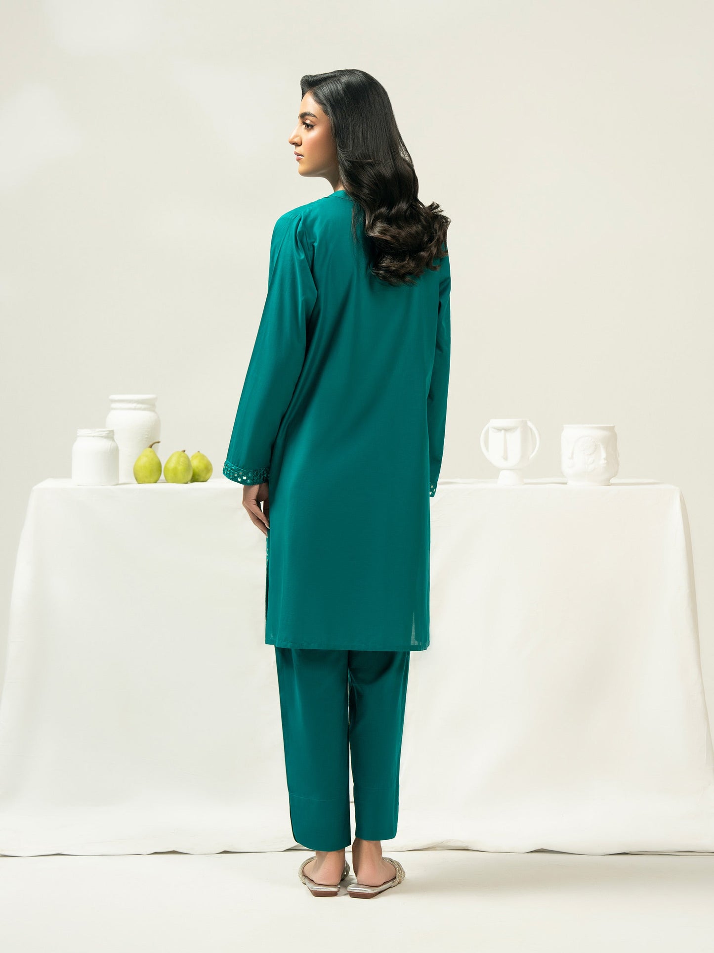 2 Piece Cambric Suit-Embroidered (Stitched)