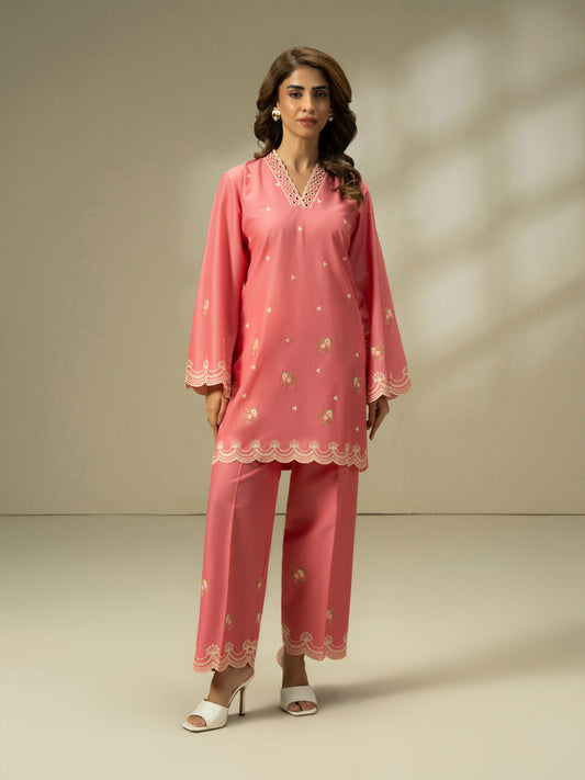 2 Piece Cambric Suit-Embroidered (Stitched)