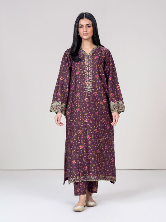 2 Piece Khaddar Suit - Embroidered (Stitched)