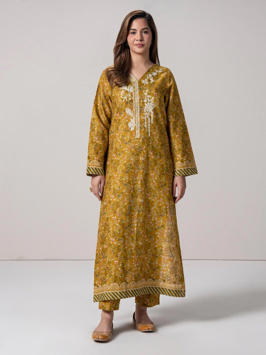 2 Piece Khaddar Suit - Embroidered (Stitched)