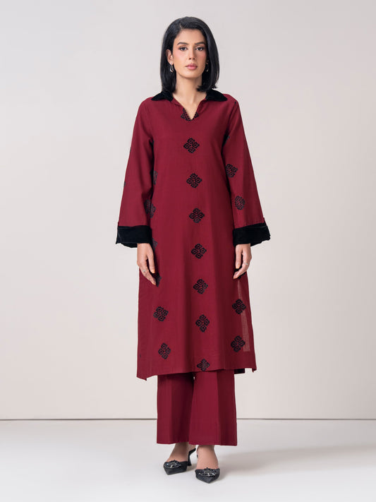 2 Piece Jacquard Suit - Embroidered (Stitched)