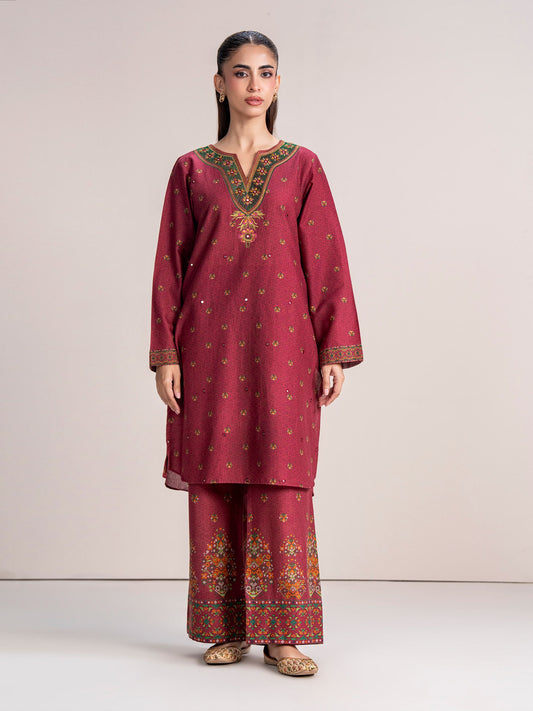 2 Piece Khaddar Suit - Embroidered (Stitched)