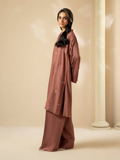 2 Piece Crepe Suit-Embroidered (Stitched)