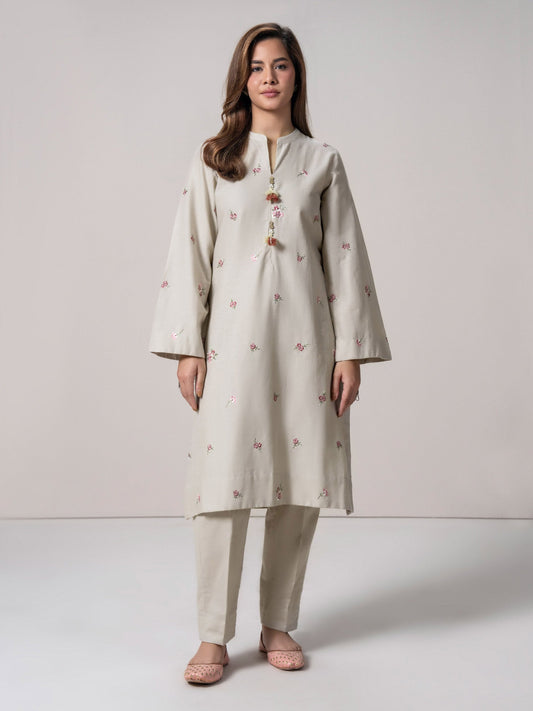 2 Piece Khaddar Suit - Embroidered (Stitched)