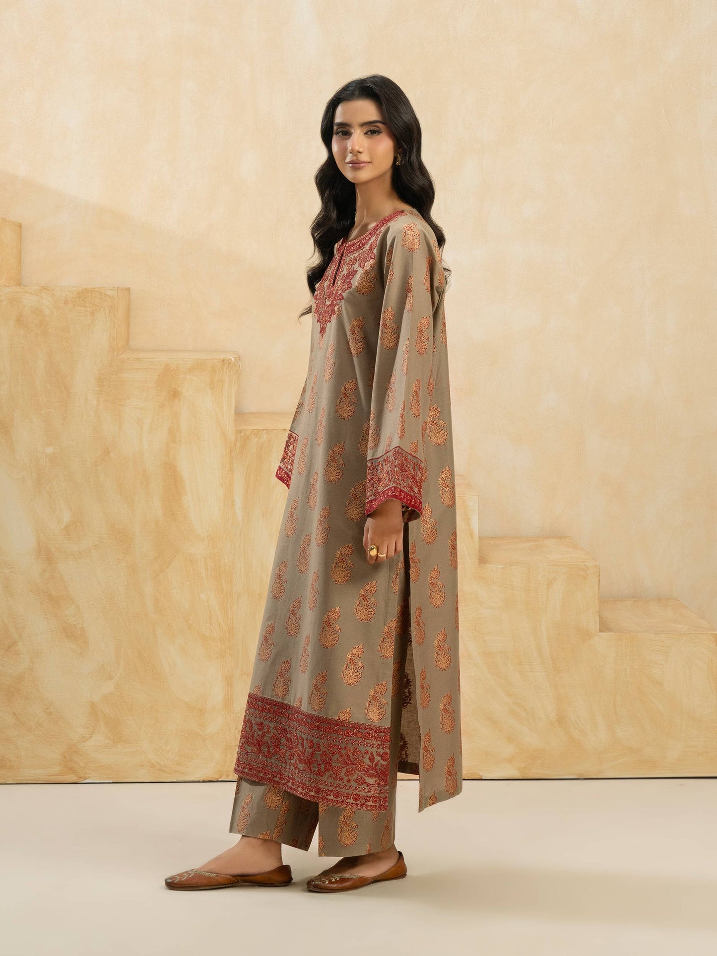 2 Piece Cotton Suit-Embroidered (Stitched)