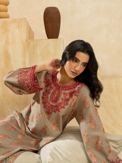 2 Piece Cotton Suit-Embroidered (Stitched)